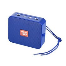 원래 브랜드 TG166 스피커 휴대용 블루투스 무선 사운드 바 야외 HIFI 서브 우퍼 지원 TF 카드 FM 라디오 Aux, Sky blue