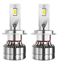 H7 LED 전조등 전구 직접 설치 600% 더 밝음 20000LM 6000K 쿨 화이트 변환 키트 2팩