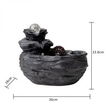 인공폭포 실내 인공 실내분수대 폭포 거실 꽃 미니, 블랙
