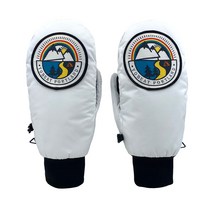 [2223] YOBEAT KERNS GLOVES 화이트 요비트 컨스 남녀공용 시즌권 포켓 스노우보드 장갑, 사이즈:M