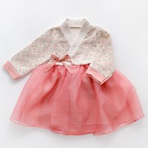 루라줌) 아기 유아 아동 키즈 어린이 돌아기 두돌 여자아이 여아 생활한복 누빔 핑크 꽃무늬 원피스 한복 계량한복 개량한복 돌한복 추석빔