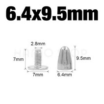 전동 팝너트 리벳 건 공구 매거진피스 5-50 개/대/set 실버 총알 스파이크 리벳 가죽 펑크 스 터 드 및 의, 26 20pcs 6.4x9.5mm