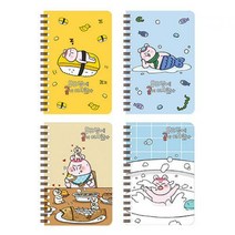 곰토토 트윈링 포켓 노트, 상세설명 참조, 브라운(무선)