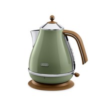 이탈리아 Delonghi 수입 레트로 전기 주전자 스테인레스 스틸 2 년 보증 가정용 주전자, 올리브 빛깔 초록색