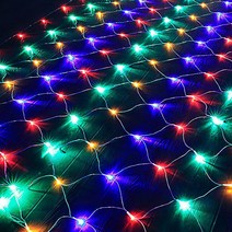 트리킹 LED 24V 그물네트 줄조명 와이어전구 160구, 전구만-칼라