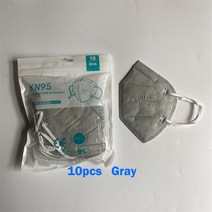 10-200pcs FFP2 마스크 승인 CE 5 레이어 얼굴 KN95 필터 호흡기 핑크 재사용 성인 보호 마스카라, 09 10Pcs Grey