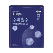 [BH] 화이트 수퍼흡수 오버나이트 수퍼롱 생리대 날개형, 10개입 × 8팩, 8팩, 10개입