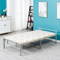 DIY 북유럽 원룸 자취 조립 침대틀 침대 프레임 철제, 100폭196롱중다리+넛브라운매트리스