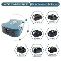 Makita/Dewalt/Milwaukee 18V 리튬 이온 배터리 어댑터 용 브래킷 USB 포트 및 유형-C 충전기, 02 For Dewalt no switch