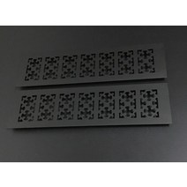 환기구 덕트 배기 튜브 후드w80mm 눈송이 벌집 천공 패턴 사각형 골드 실버 블랙 알루미늄 에어 벤트 그릴 커버 신발 옷장 캐비닛, 80x250mm, 스노우 블랙