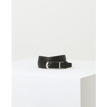 23SS 블랙 컬러배색 소가죽 슬림 여성 벨트 HJBE3E400BK