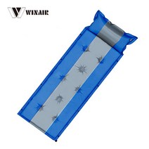 Winair 1인용 캠핑 자충 에어매트 8홀, 블루