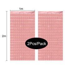파티용품 풍선 아프리카별풍선 다이소풍선막대 스팽글 배경 장식 커튼 2m 호일 반짝이 샤워 생일 파티 쉬머 벽 웨딩, 06 Rose Gold
