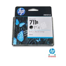 HP (No.711)정품잉크플로터 3WX00A검정(구.CZ129A)/CZ130A파랑/CZ131A빨강/CZ132A노랑/3WX01A검정(대용량) T120/T130/ T520/ T530, 검정(대용량)