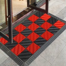 야외 도어 매트 호텔 입구 미끄럼 방지 매트 입구, 60x75CM  퓨어 레드