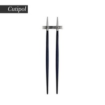[큐티폴] CGBS19D004 고아 블랙실버 젓가락&받침세트, 단품