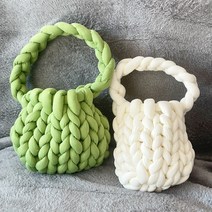 공간하우스 자이언트 얀 1KG 베이직 벨벳 가방 망고실 빅얀 루피실 핑거니팅, 베이직얀, 올리브그린