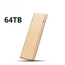 Portable SSD High Speed 2TB 1TB 500GB Type-C External Hard Drive 4TB 16TB USB 3.1 Storage Disks For, [30] Gold 64TB