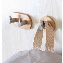 벽옷걸이후크 벽고리 우드 접착고리, 싱글