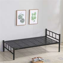 북유럽 철제 침대 조립식 프레임 슈퍼 싱글 퀸 심플, 폭 90 X 길이 2m 철제 침대