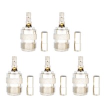 1/2/5pcs n 암컷 크림프 RG58 RG142 RG400 LMR195 케이블 RF 커넥터 어댑터, 1 세트 5