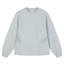 탑텐 23년 여성 더블니트 라운드 스트링 맨투맨 티셔츠 MT