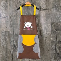 핸드 타올 앞치마 방수 Ｏil 얼룩 남녀 가정 주방 앞치마 요리 허리 요리사 주머니가있는 킹 옷, 커피, 74x69cm
