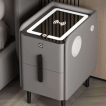 무선 충전 스마트 유럽식 수납장 침대 모던 쇼파 틈새, 화이트 USB  조명 무선충전 35x40x50