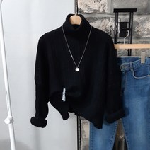 상상그이상 여성용 꽈루즈 폴라 니트 다리가 길어 보이는 세미크롭 기장 코트속에 입기 좋은 나그랑 니트코디 가성비 신축성 좋은 편안한 데일리 꽈배기 가볍고 따뜻한 폴라니트