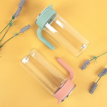 레벤호프 내열유리 물병 냉장고 물병 모던 유리병 주방 물통, 민트