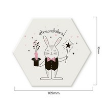 지엔무역 미끄럼 방지 규조토 컵받침, 3 마법토끼