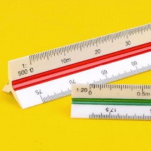 건축도면용 스케일자 삼각자 척도 150 300 플라스틱, 제품선택, 15cm - 저배율
