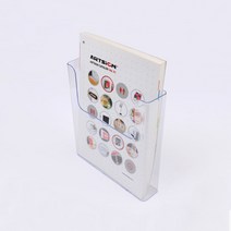 걸이형 A4 아크릴 카달로그 브로슈어 거치대 홍보물 리플렛 팜플렛 잡지 꽂이, 사이즈, 중형