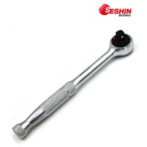 세신 라쳇 핸들 둥근형 깔깔이 1/2인치 3/8인치 1/4인치 복스, 120mm (1/4″)