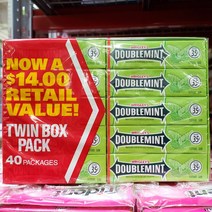 Wrigleys Doublemint Chewing Gum 더블민트 껌 80팩, 40개