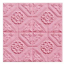 셀프 도배 수동 원룸 셀프 기계 풀칠기 풀 바르는 미장 70x70cm 3D 폼 스테레오 벽 스티커 자체 접착 DIY, 04 B-pink