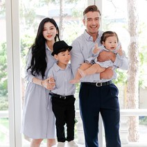 미쏘아 패밀리룩 긴팔 스트라이프컬렉션 돌촬영 가족셔츠 커플룩 남방