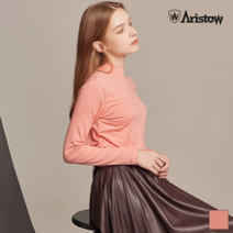 아리스토우 아리스토우 여성 모크넥 티셔츠(PK) TRASWTS02_PK