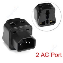 여행용 콘센트멀티탭 유니버설 영국 미국 EU IL 어댑터 PDU C14 플러그 블랙/화이트 뉴질랜드 호주 여행 전, 02 Black_02 5pcs