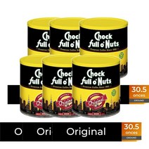초크풀오넛츠 오리지널 블렌드 원두커피 30.5oz Chock full oNuts Original Blend Ground Coffee Medium Roast, 6팩