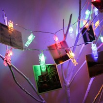 장식용 사진을 걸기위한 클립이있는 led 문자열 조명 인터넷 연예인 방 장식 사진 스튜디오 벽 조명 문자열, 화려한