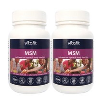 비타핏 (Vitafit) MSM (식이유황) 600mg 100 캡슐 X 2개, 200캡슐, 1세트