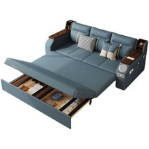 접이식 소파베드 수납장 패브릭 쇼파 침대 트랜스포머, 외경 2.4m - 고탄성 스펀지 타입 - 수납 가능