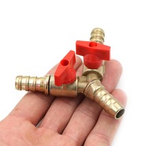 11mm 차단밸브 Y형 분배기 3구 연결 가스배관 커넥터, 단품