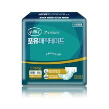 수려니 남녀공용 포유 성인용기저귀 매직테이프 프리미엄 대형 10매, 8팩