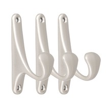 철물대장 벽옷걸이 벽면 후크 나뭇잎 옷걸이 세트 피스고정형, 실버(3개입), 3개