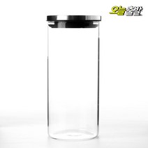 푸쉬락 글라스 밀폐용기 3SIZE 홀빈 원두 커피보관 유리 용기 카페 파우더 양념 통, 커빙 글라스밀폐용기_대, 1개