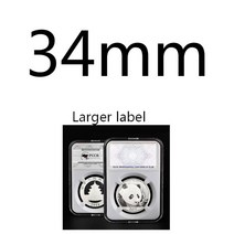 10 조각 27mm 40mm 라거 라벨 ps 소재 동전 석판 슬라브 기념품 클리어 수집 케이스 상자 흰색 44 가지 크기, 34mm, 협력사, 34mm, 없음