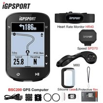 자전거네비게이션자전거 네비 BSC200 iGPSPORT ANT GPS 컴퓨터 라이딩 사이클링 주행 거리계 경로 탐색 무선 속도계 지원 파워 미터, BSC200 set 8