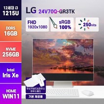 LG전자 2022년형 일체형 PC 24V70Q-GR3TK 인텔 i3-1215U [한컴오피스 증정], 16GB/SSD256GB/윈도우11홈